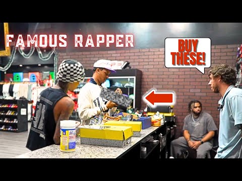 I Convinced A FAMOUS RAPPER to Buy Shoes!!