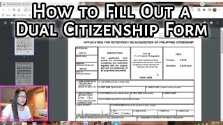 How to Fill Out a Dual Citizenship Form | @jemlizvlogs
