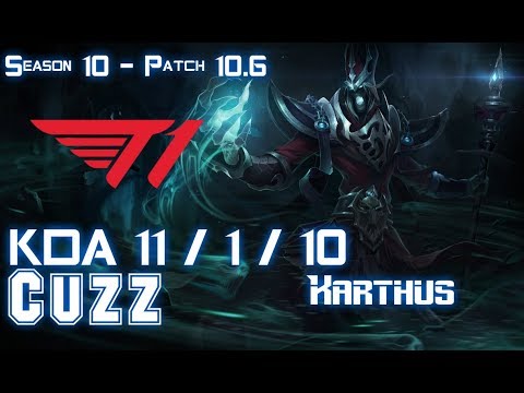 T1 Cuzz KARTHUS vs EKKO Jungle - Patch 10.6 KR Ranked