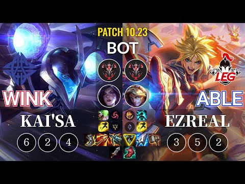 ES Wink Kai'Sa vs LEG Able Ezreal Bot - KR Patch 10.23