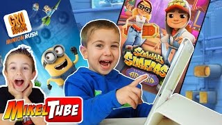 APP MINION RUSH y SUBWAY SURFERS -  Los juegos preferidos por Leo