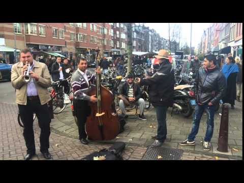 Amsterdam Street music with slap double bass