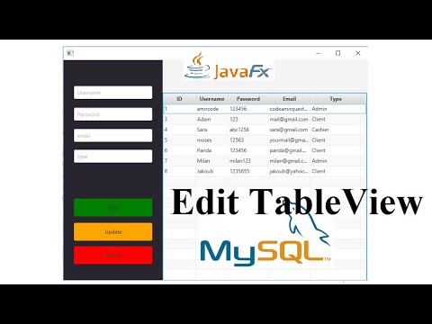 JavaFX Scene Builder Tutorial 41 - Editing Data From TableView JavaFX