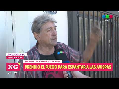 Prendió fuego para espantar las avispas y se desató un grave incendio