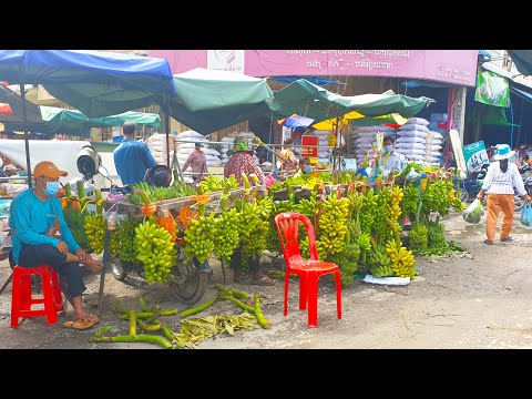 Daily Fresh Foods And Breakfast For Sales - Amazing Walking Tour And Eating Noodle Soup With My Boy