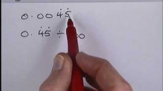 How to convert recurring decimals to fractions.wmv