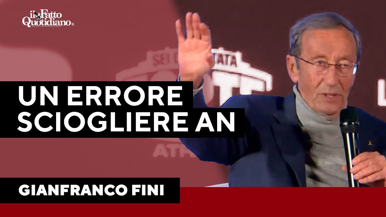 Gianfranco Fini: “Un mio errore sciogliere An, Meloni ha ricostruito questa comunità”