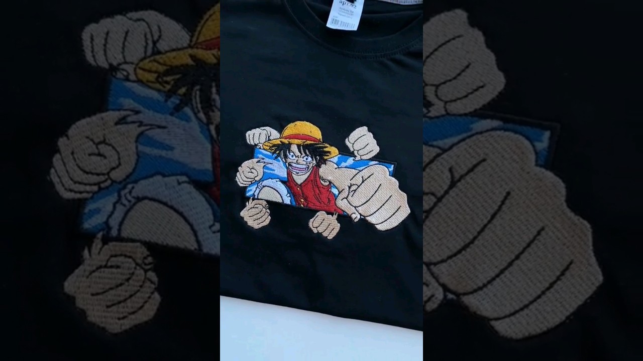 Anime Embroidery design, Luffi