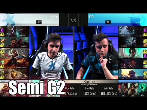 Origen vs H2K Gaming | Game 2 Semi Finals S6 EU LCS Spring 2016 Playoffs | OG vs H2K G2 1080p