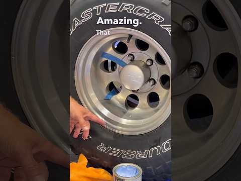 Restoring aluminum wheel to chrome shine in less than 60 seconds #automobile #cardetailing #car