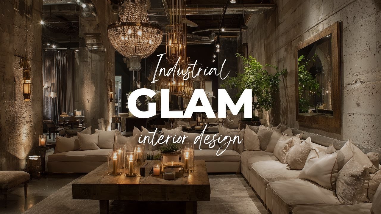 Soft Industrial Glam Interior Design: Luxe Comfort Meets Industrial Loft Charm [4K]