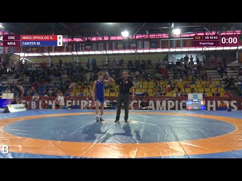 Repechage GR - 58 kg: M. CANTER (MDA) df. G. NIKOLOPOULOS (GRE) by VIN, 0-0