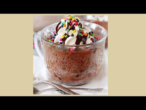 Chocolate cream mug cake | Recipe | Easy | Ready in a minute | Taiba’s Hour