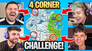 THE 4 CORNER ALL VAULT FORTNITE CHALLENGE! ft SypherPK, Ninja & NateHill