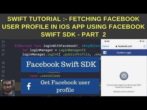 Swift Tutorial: Get Facebook user profile in iOS using Facebook swift SDK-(Facebook SDK Series)Part2
