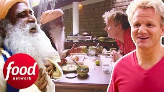 Indian Guru Tries To Convince Gordon Ramsay To Be Vegetarian | Gordon&#39;s Great Escape