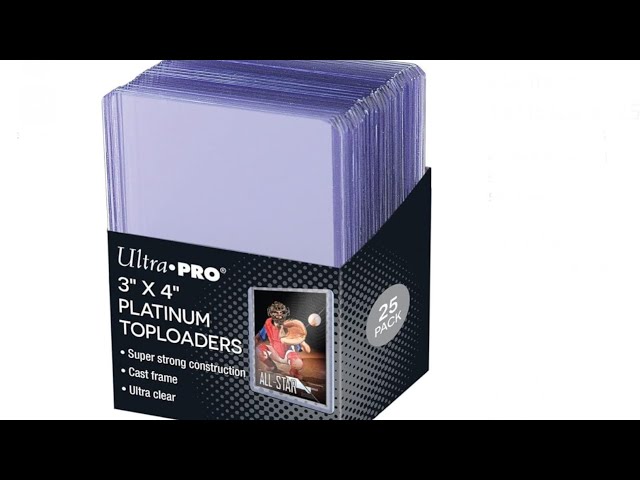 Vídeo relacionado con Ultra Pro 3" X 4" Ultra Clear Platinum Toploader 25ct for Pokemon, MTG, Baseball, Basketball, Football and Other Trading Deck Cards or Board Games Card Storage