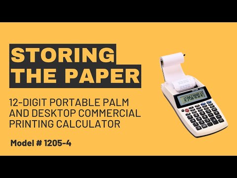 Storing the Paper for the VICTOR® 12 Digit Portable Palm and Desktop Commercial Printing Calculator