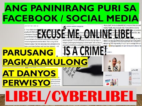 PANINIRANG PURI / LIBEL CASE PHILIPPINES / CYBER LIBEL / DEFAMATION (Revised Penal Code Philippines)