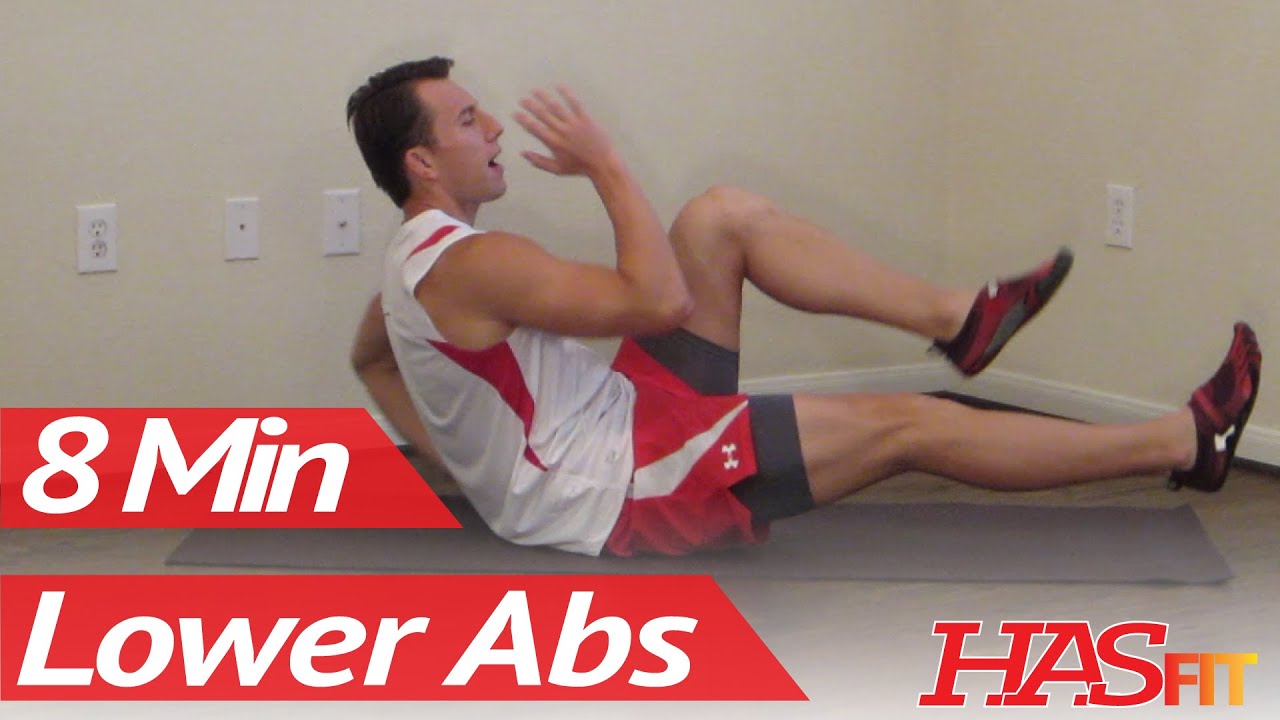 8 Minutes Lower Ab Workout - HASfit's Lower Abdominal Exercises - Work Out Lower Abs