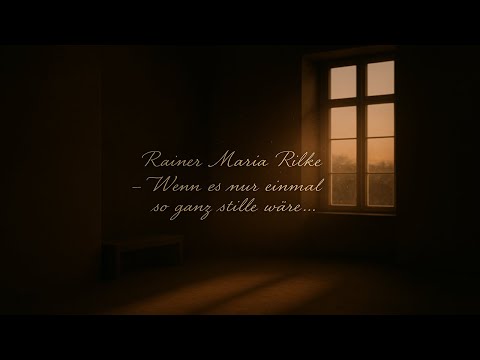 Rainer Maria Rilke | Wenn es nur einmal so ganz stille wäre...