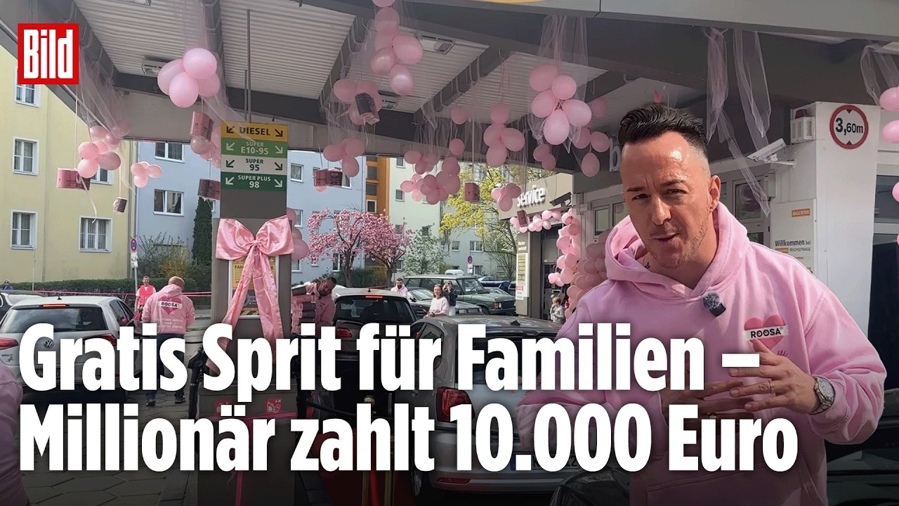 Aktion in Berlin: Klopapier-Millionär beschenkt Familien mit Gratis Sprit im Wert von 10.000 Euro
