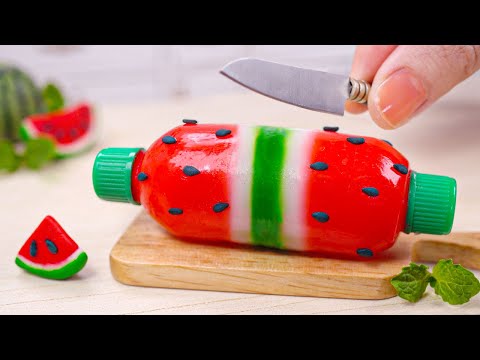 🍉 Delicious Miniature Watermelon Jelly Decorating | Awesome Miniature Fruit Jelly Recipe
