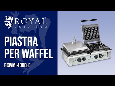 Video - Piastra per waffel - 2 x 2.000 Watt - rettangolare