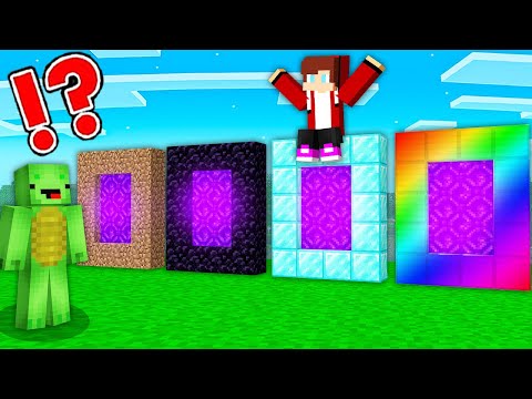 JJ PORTAL vs Mikey PORTAL in Minecraft Challange Maizen