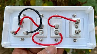 Perfect switch board wiring 😇| Socket + 2Switches + Socket Board wiring 😜|