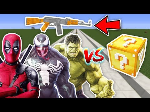 SİLAHLI SÜPER KAHRAMANLAR VS ŞANS BLOKLARI PARKURU - Minecraft