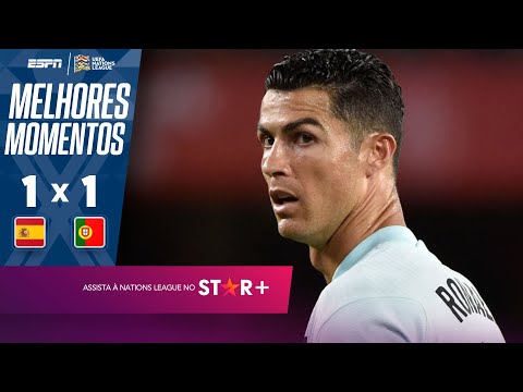Gols e lances de Espanha x Portugal