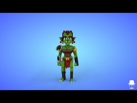 Goblin 2 Voxel Female Character - 3D Lowpoly Fantasy Creature