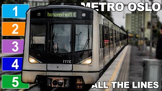 🇳🇴 Oslo Metro - All the Lines / Oslo T-Banen (2022) (4K)