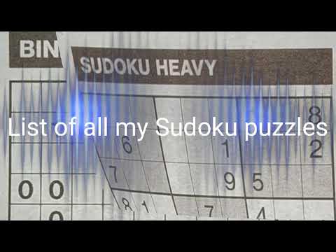 List of all my Sudoku puzzles