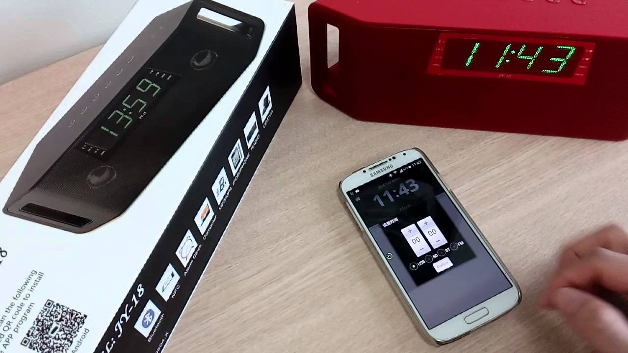 Control alarm clock blue tooth speaker with smart phone apps