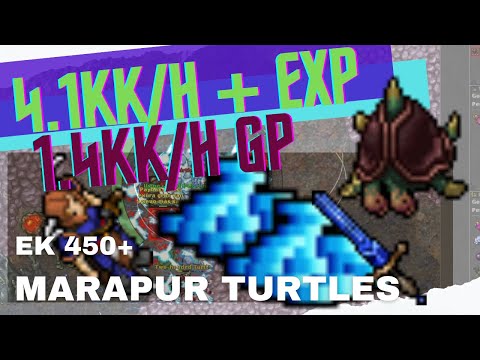 EK 400+ Marapur Turtles - 4.1KK/H 150% EXP and 1.4KK PROFIT.  RAW: 2.7KK/H