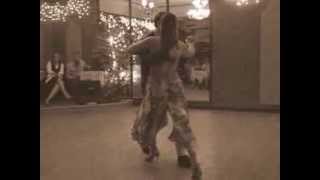 Johana Copes and Anton Gazenbeek at La Milonga Rosa