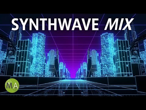 Synthwave Mix Upbeat Study Focus Music with Beta Isochronic Tones