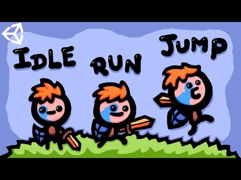 MAKING RUN, IDLE & JUMP 2D GAME ANIMATIONS - UNITY TUTORIAL