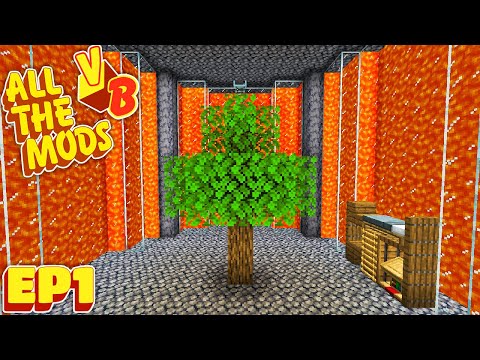 STARTING IN A VOLCANO! EP1 | Minecraft ATM: Volcano Block [Modded Questing SkyBlock]