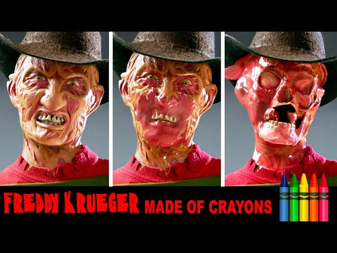 Freddy Krueger Melting Effect Made With Crayons