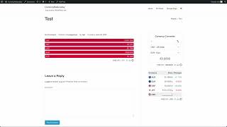 Exchange Rates & Currency Converter - Widgets | WordPress Plugin 🏦