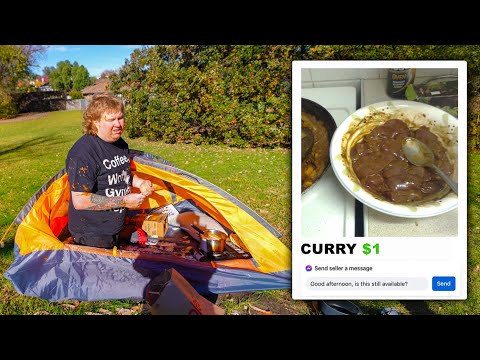 Selling food on FB Marketplace but I'm living in a tent