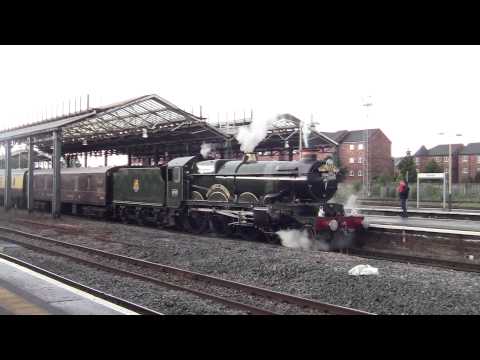 GWR Castle 5043 'Earl of Mount Edgcumbe' at Chester with 'The Seaside Flyer' Video