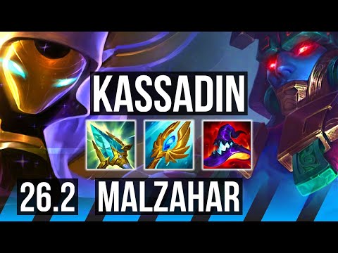 KASSADIN vs MALZAHAR (MID) | Good KDA: 17/1/11 | NA Master | 26.2