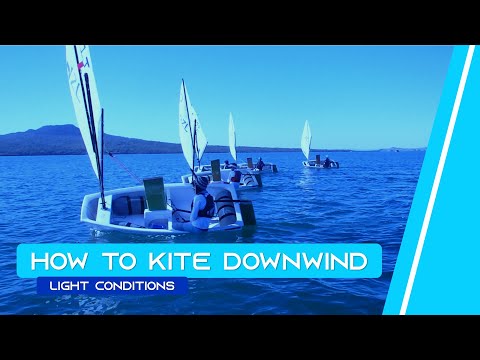 OPTIMIST SAILING - How To Kite Downwind | [Light Conditions]