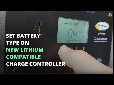 Simple Battery Setup On Go Power RV Solar Controller Lithium Model