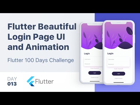 Flutter UI Tutorial | Login Page UI Design and Animation - day 13