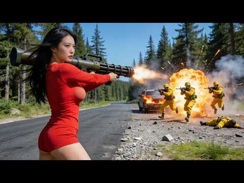 Japanese Army Hunts Beauty, Female Agent Steps In—Gatling Gun Mows Down 800 Japanese Troops!